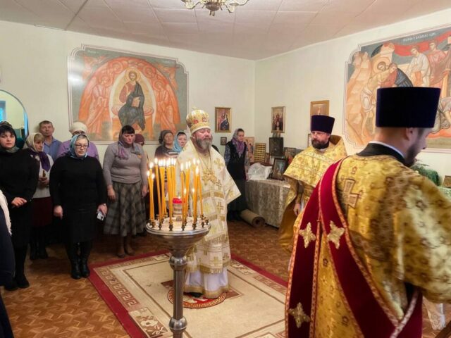 Архиерейское богослужение в селе Завидовка